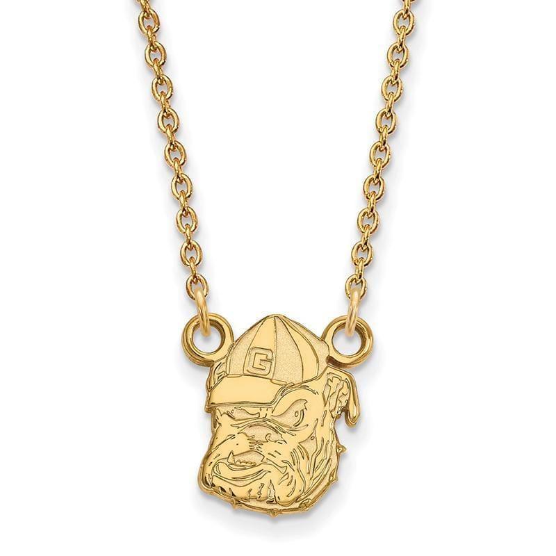 10ky LogoArt University of Georgia Small Pendant w-Necklace - Seattle Gold Grillz
