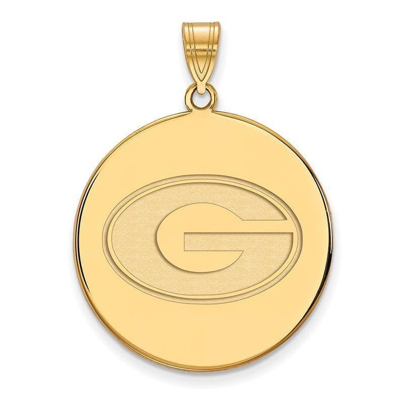 10ky LogoArt University of Georgia XL Disc Pendant - Seattle Gold Grillz
