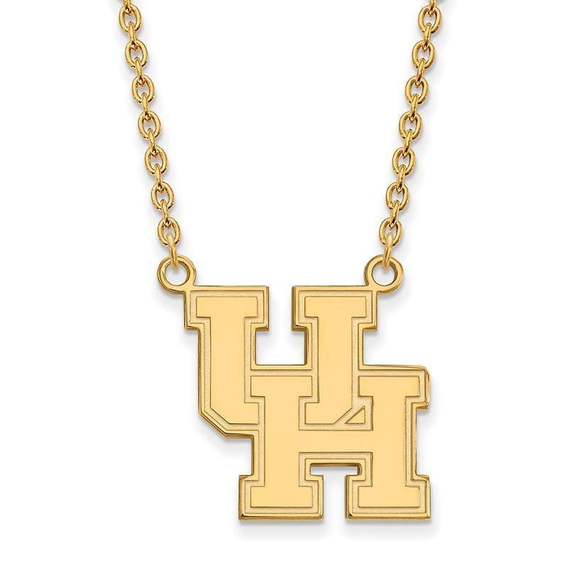 10ky LogoArt University of Houston Large Pendant w-Necklace - Seattle Gold Grillz