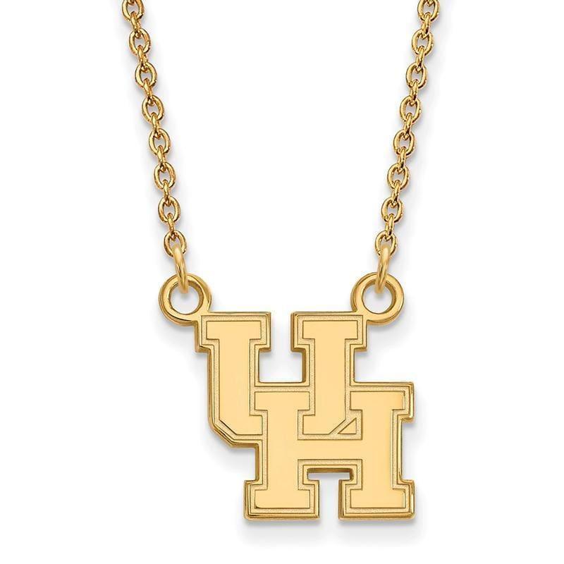 10ky LogoArt University of Houston Small Pendant w-Necklace - Seattle Gold Grillz