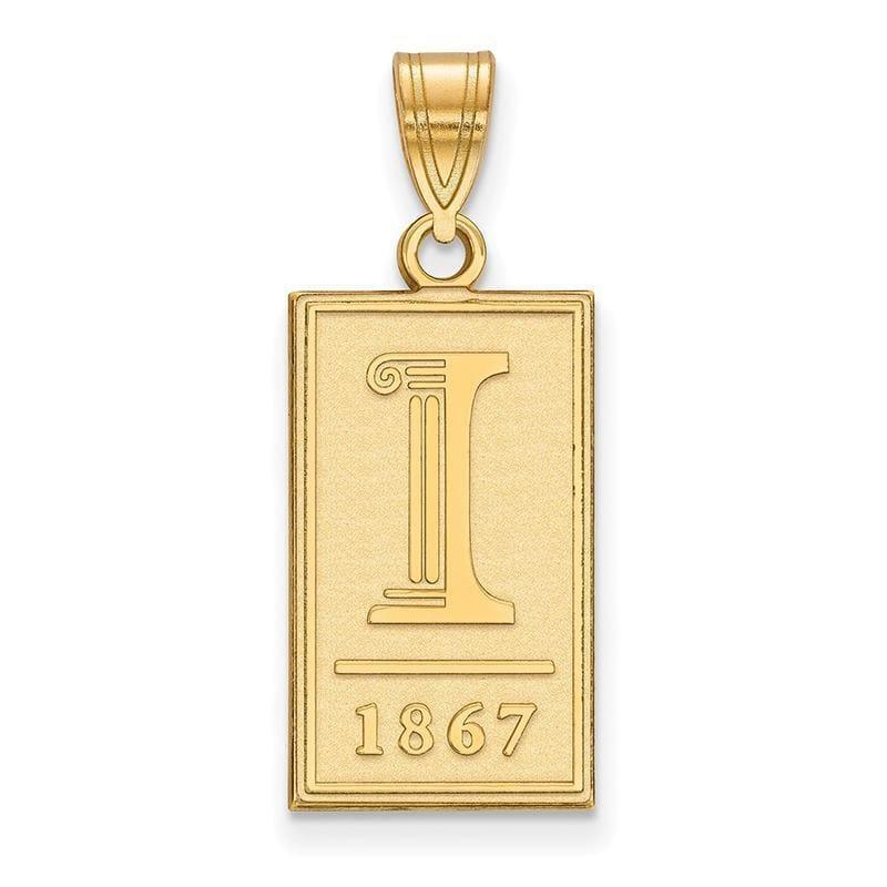 10ky LogoArt University of Illinois Large Pendant - Seattle Gold Grillz