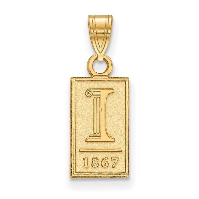 10ky LogoArt University of Illinois Small Pendant - Seattle Gold Grillz