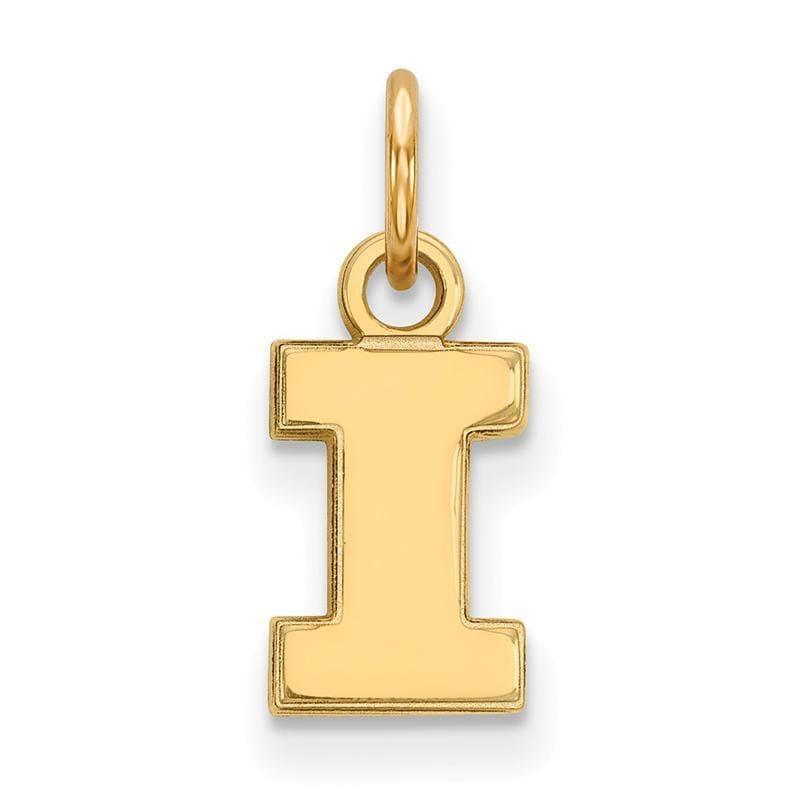 10ky LogoArt University of Illinois XS Pendant - Seattle Gold Grillz
