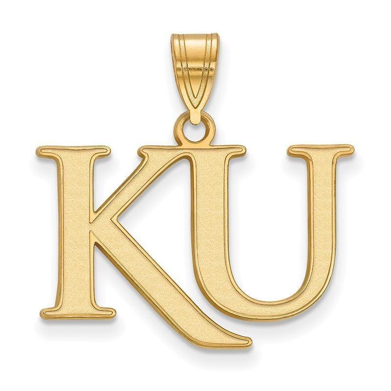 10ky LogoArt University of Kansas Medium Pendant - Seattle Gold Grillz