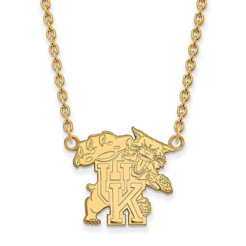 10ky LogoArt University of Kentucky Large Pendant w-Necklace - Seattle Gold Grillz