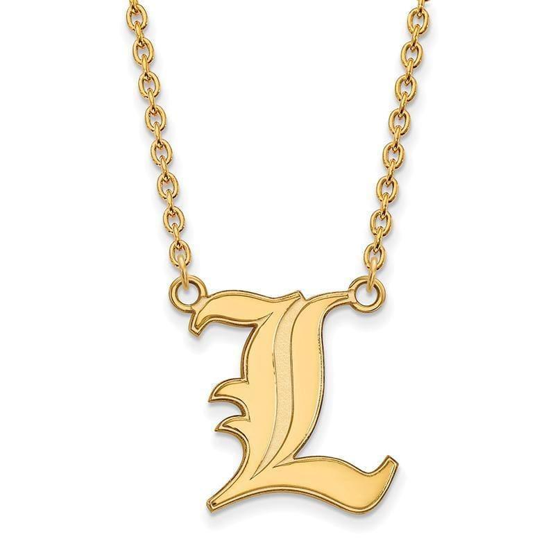 10ky LogoArt University of Louisville Large Pendant w-Necklace - Seattle Gold Grillz