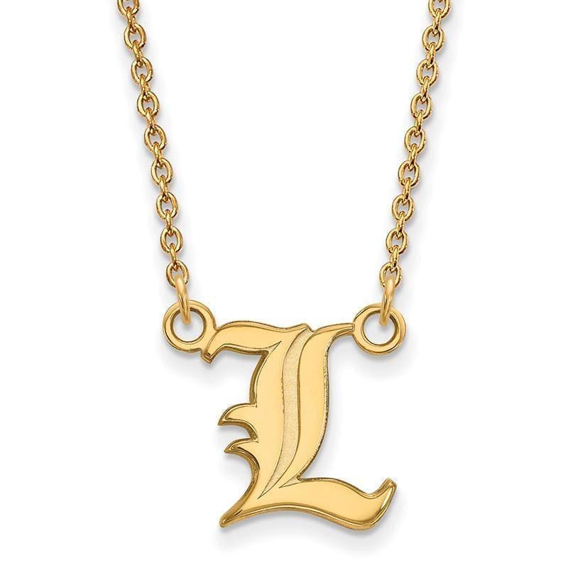 10ky LogoArt University of Louisville Small Pendant w-Necklace - Seattle Gold Grillz