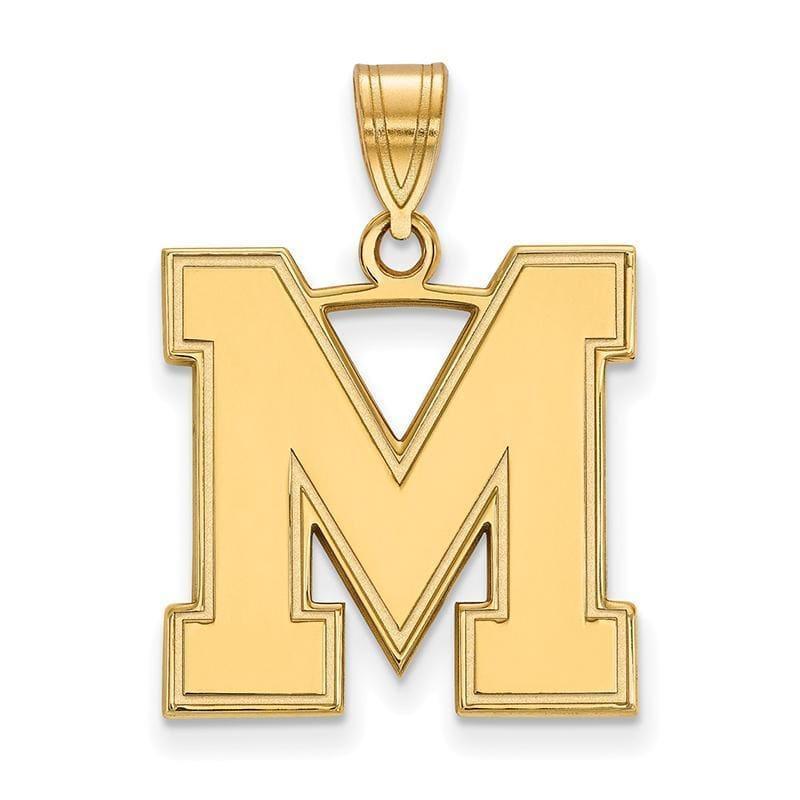 10ky LogoArt University of Memphis Large Pendant - Seattle Gold Grillz