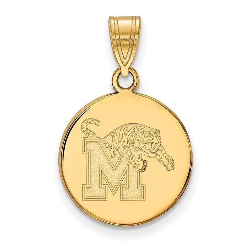 10ky LogoArt University of Memphis Medium Pendant - Seattle Gold Grillz