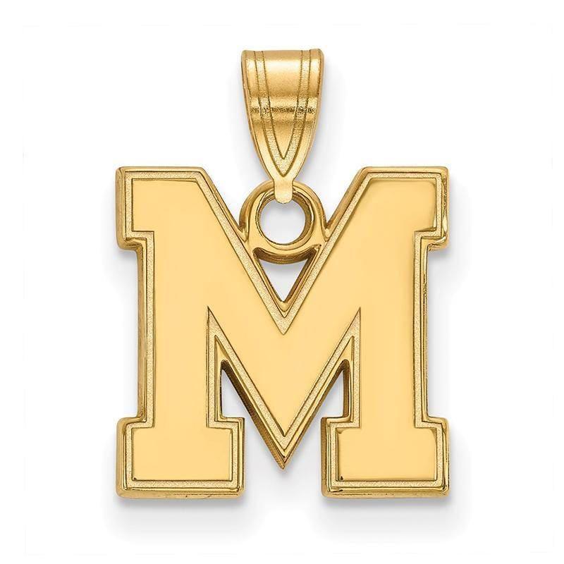 10ky LogoArt University of Memphis Small Pendant - Seattle Gold Grillz