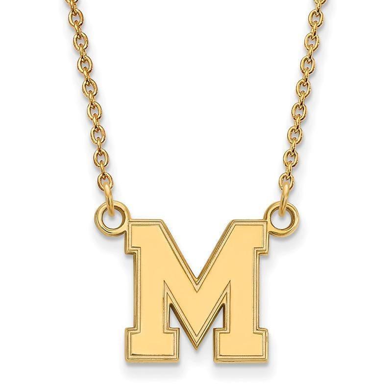 10ky LogoArt University of Memphis Small Pendant w-Necklace - Seattle Gold Grillz