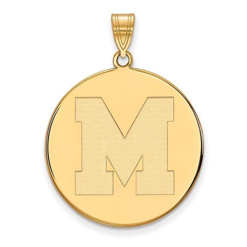 10ky LogoArt University of Memphis XL Disc Pendant - Seattle Gold Grillz