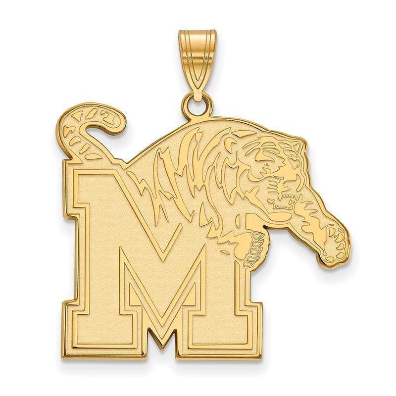 10ky LogoArt University of Memphis XL Pendant - Seattle Gold Grillz
