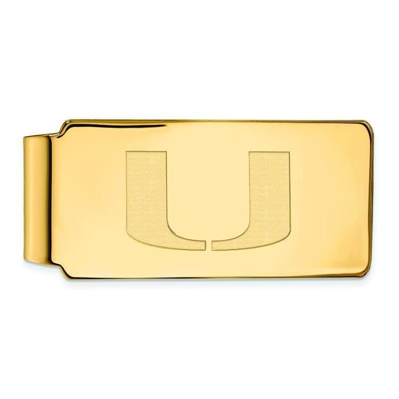 10ky LogoArt University of Miami Money Clip - Seattle Gold Grillz