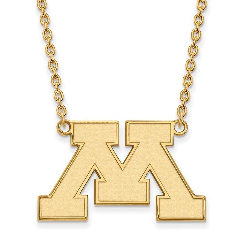 10ky LogoArt University of Minnesota Large Pendant w-Necklace - Seattle Gold Grillz