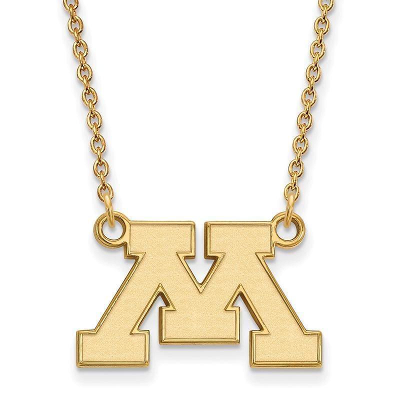 10ky LogoArt University of Minnesota Small Pendant w-Necklace - Seattle Gold Grillz