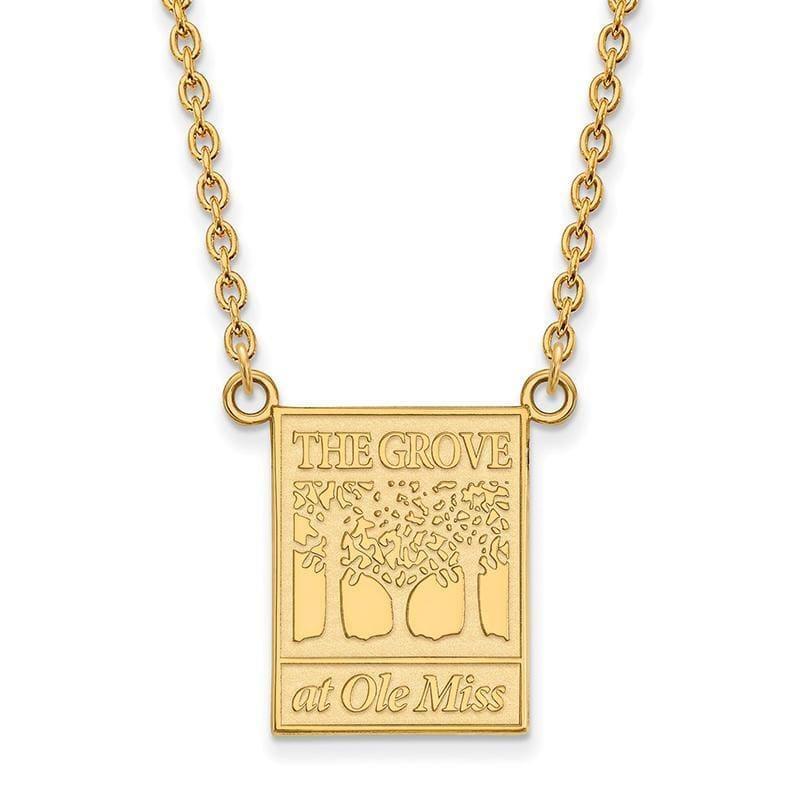 10ky LogoArt University of Mississippi Large Pendant w-Necklace - Seattle Gold Grillz