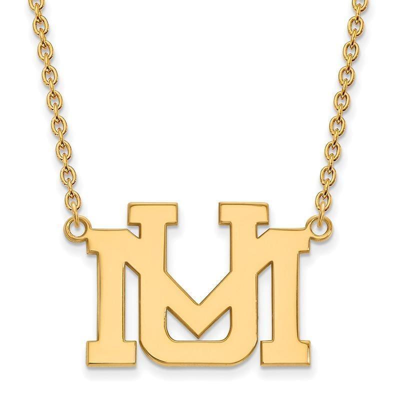 10ky LogoArt University of Montana Large Pendant w-Necklace - Seattle Gold Grillz