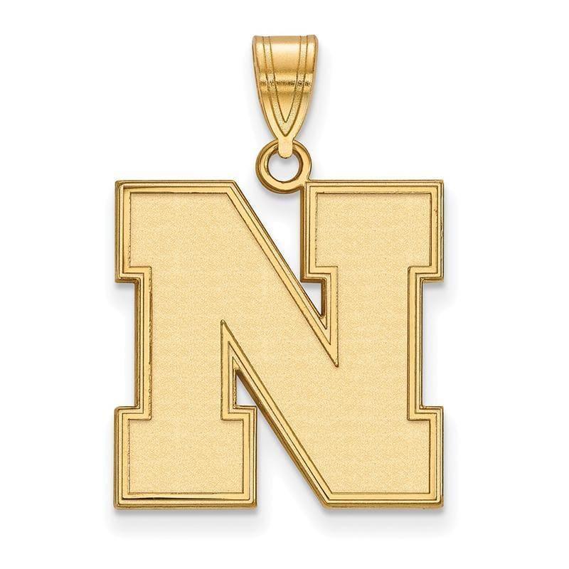 10ky LogoArt University of Nebraska Large Pendant - Seattle Gold Grillz