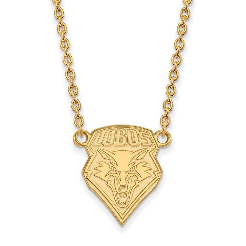 10ky LogoArt University of New Mexico Large Pendant w-Necklace - Seattle Gold Grillz