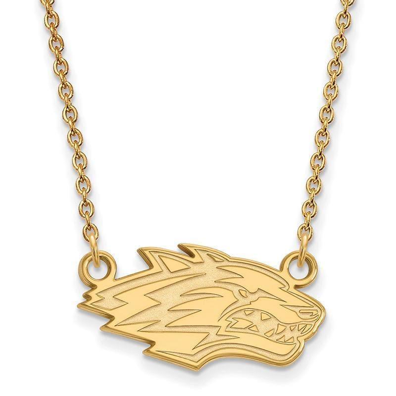 10ky LogoArt University of New Mexico Small Pendant w-Necklace - Seattle Gold Grillz