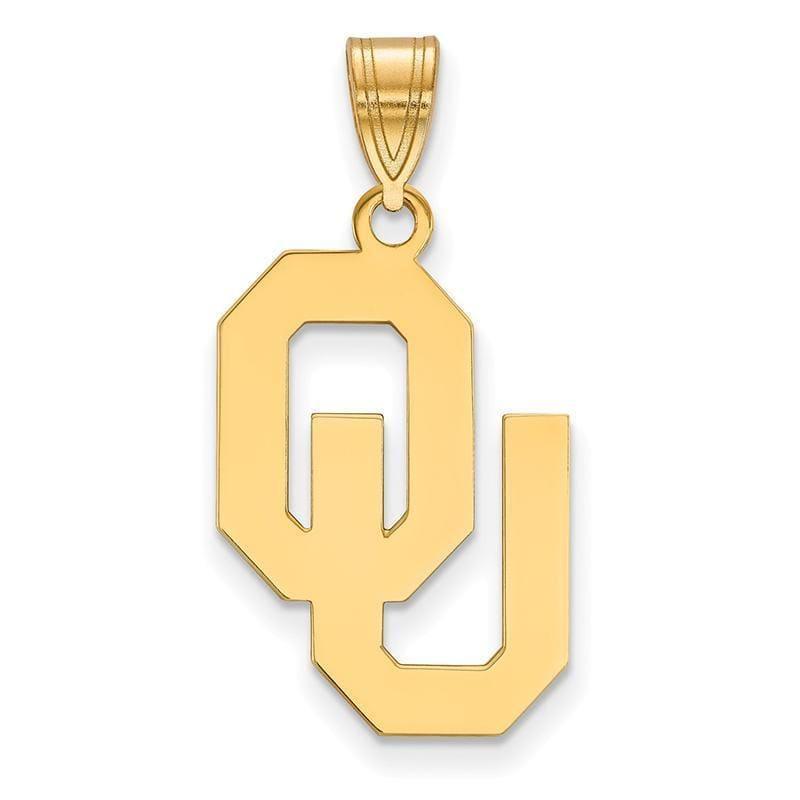 10ky LogoArt University of Oklahoma Large Pendant - Seattle Gold Grillz