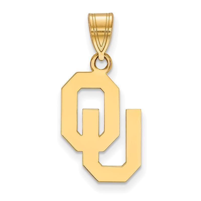 10ky LogoArt University of Oklahoma Medium Pendant - Seattle Gold Grillz