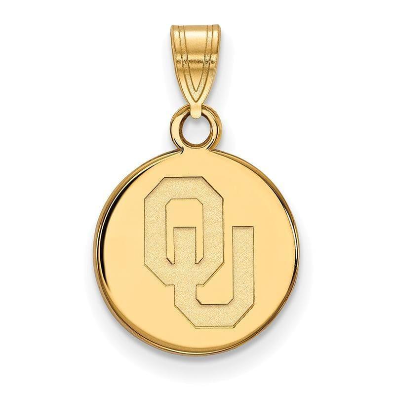 10ky LogoArt University of Oklahoma Small Disc Pendant - Seattle Gold Grillz