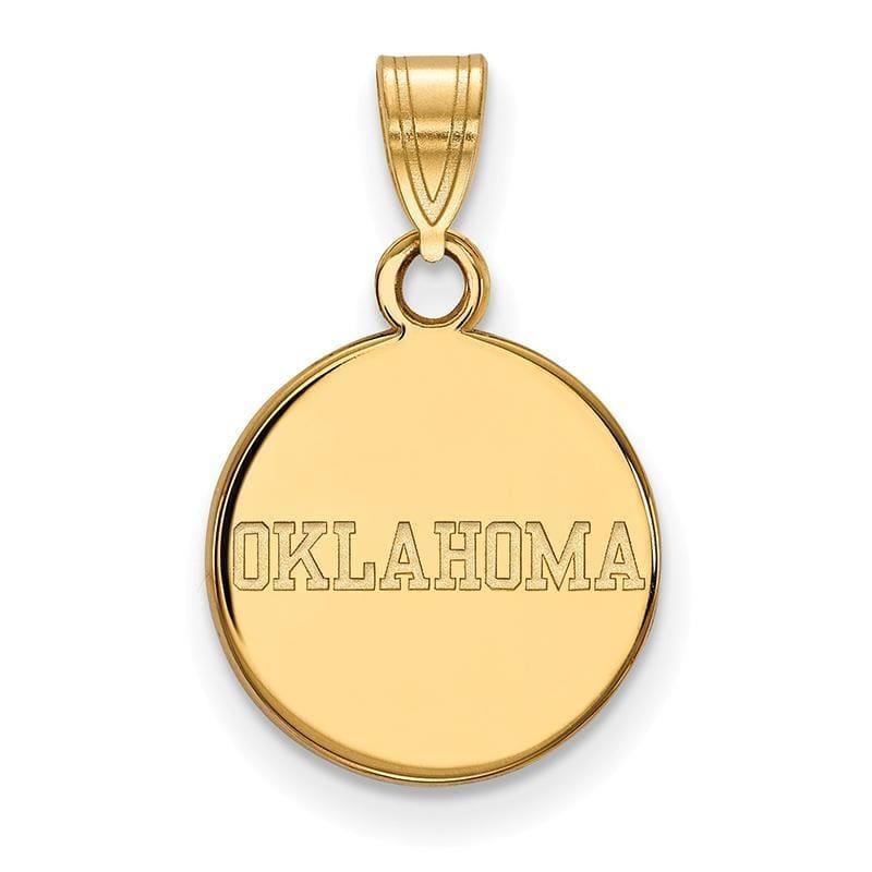 10ky LogoArt University of Oklahoma Small Disc Pendant - Seattle Gold Grillz