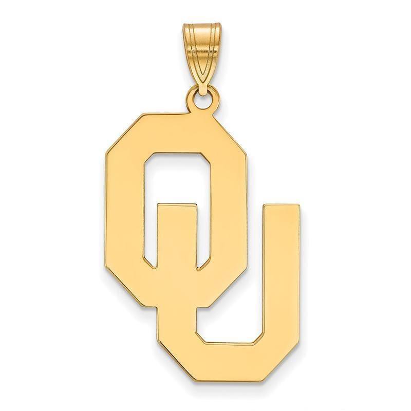 10ky LogoArt University of Oklahoma XL Pendant - Seattle Gold Grillz