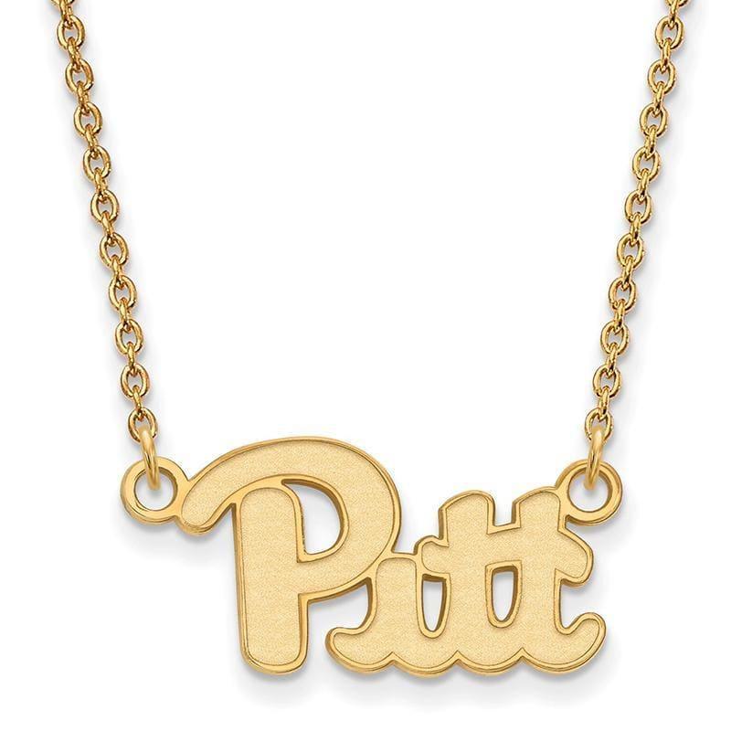 10ky LogoArt University of Pittsburgh Small Pendant w-Necklace - Seattle Gold Grillz