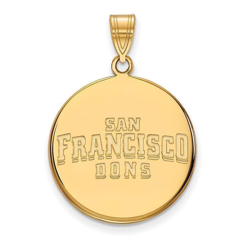 10ky LogoArt University of San Francisco Large Disc Pendant - Seattle Gold Grillz