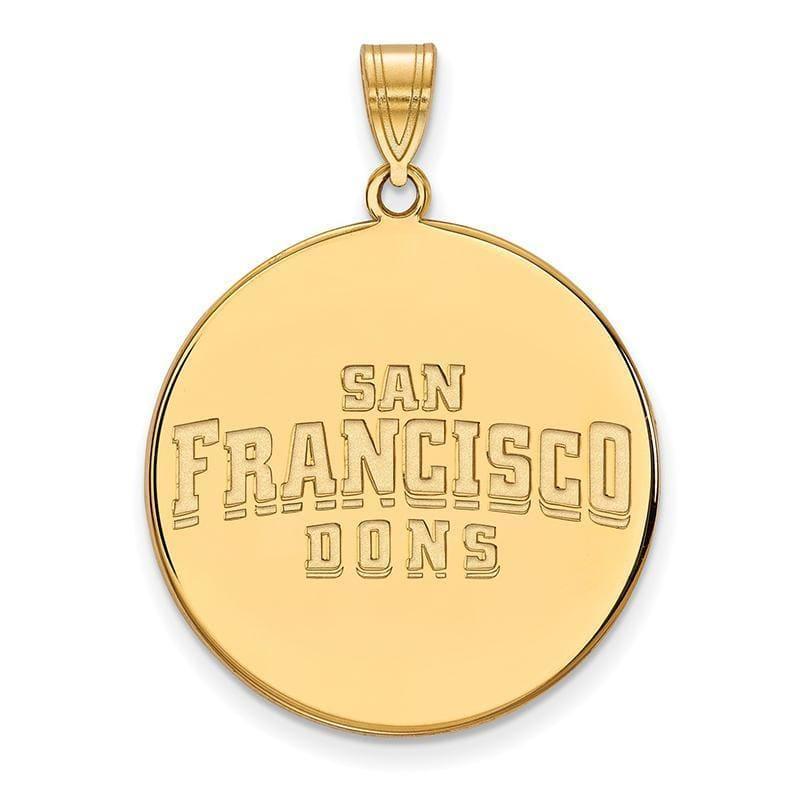 10ky LogoArt University of San Francisco XL Disc Pendant - Seattle Gold Grillz