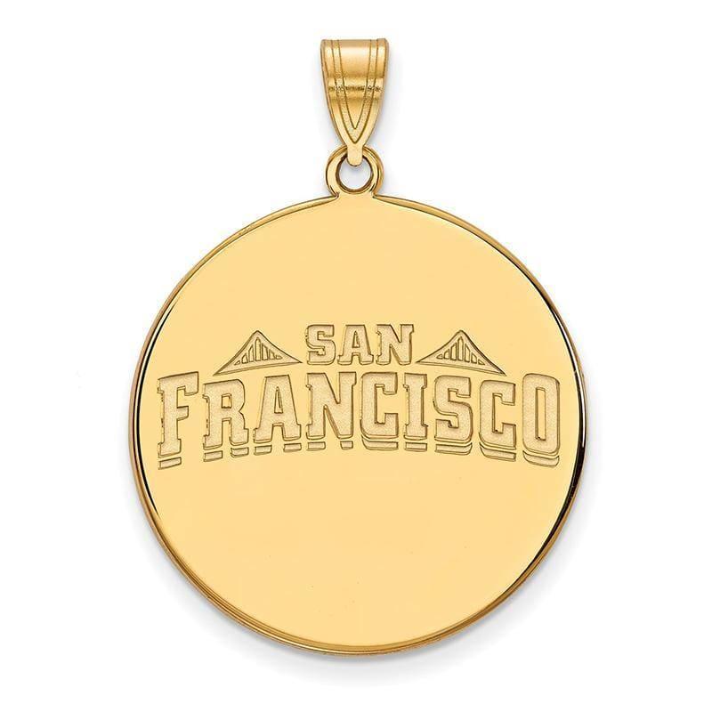 10ky LogoArt University of San Francisco XL Disc Pendant - Seattle Gold Grillz