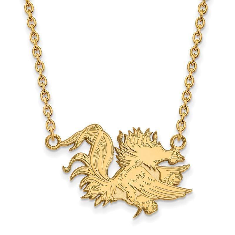 10ky LogoArt University of South Carolina Large Pendant w-Necklace - Seattle Gold Grillz