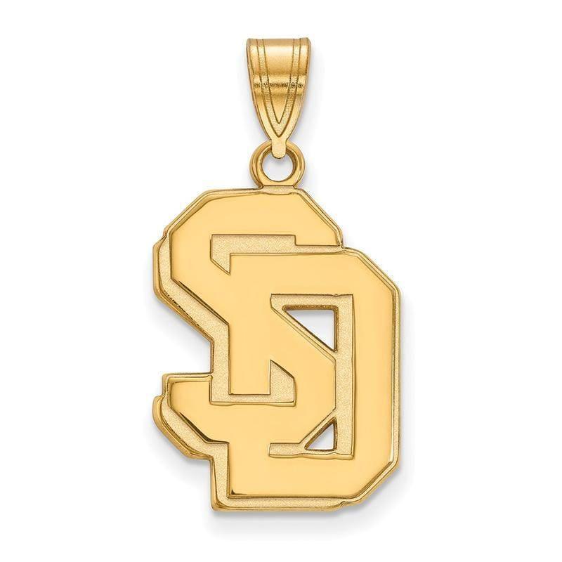 10ky LogoArt University of South Dakota Large Pendant - Seattle Gold Grillz