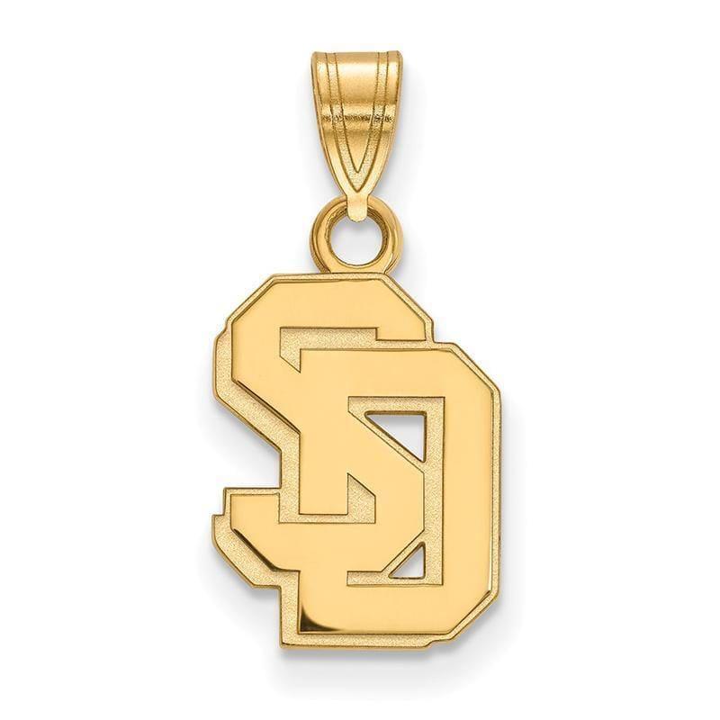 10ky LogoArt University of South Dakota Small Pendant - Seattle Gold Grillz