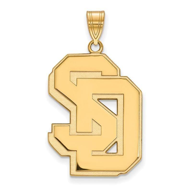 10ky LogoArt University of South Dakota XL Pendant - Seattle Gold Grillz