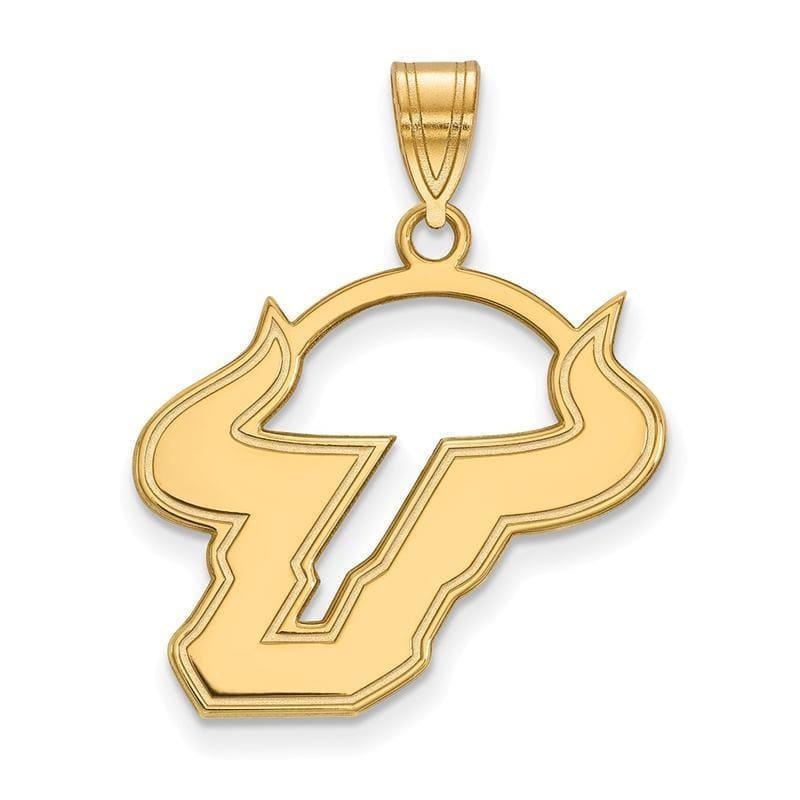 10ky LogoArt University of South Florida Large Pendant - Seattle Gold Grillz