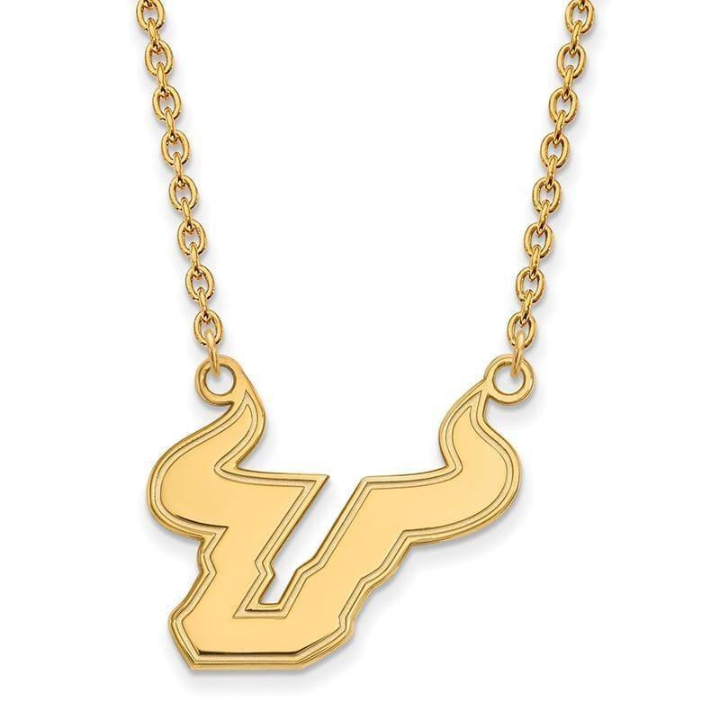 10ky LogoArt University of South Florida Large Pendant w-Necklace - Seattle Gold Grillz