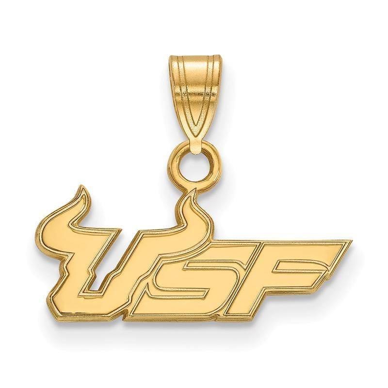 10ky LogoArt University of South Florida Small Pendant - Seattle Gold Grillz