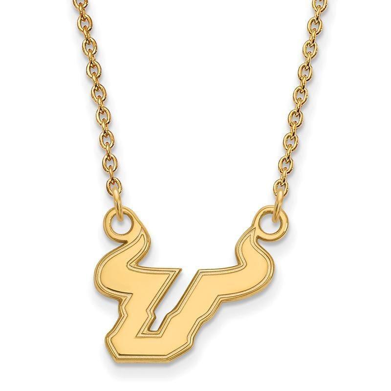 10ky LogoArt University of South Florida Small Pendant w-Necklace - Seattle Gold Grillz