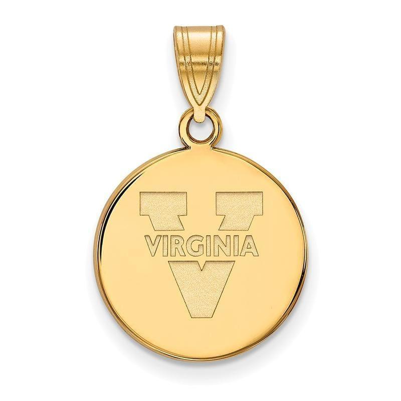 10ky LogoArt University of Virginia Medium Disc Pendant - Seattle Gold Grillz