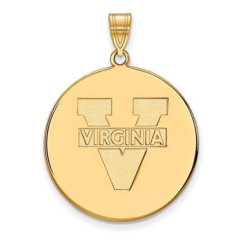 10ky LogoArt University of Virginia XL Disc Pendant - Seattle Gold Grillz