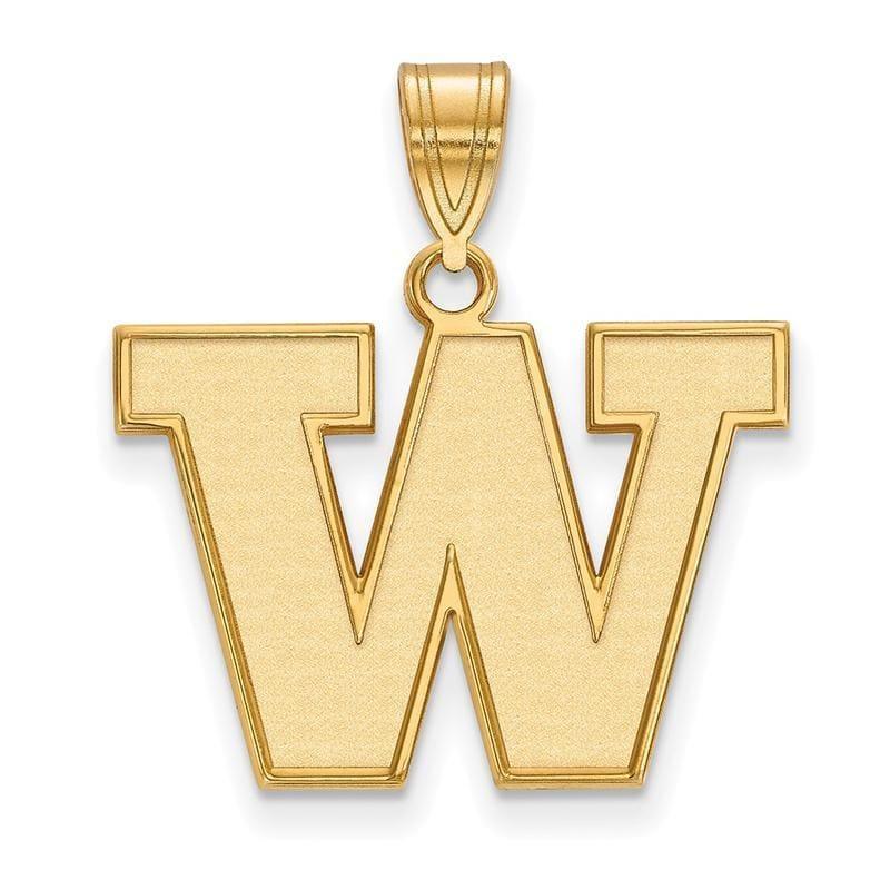 10ky LogoArt University of Washington Medium Pendant - Seattle Gold Grillz