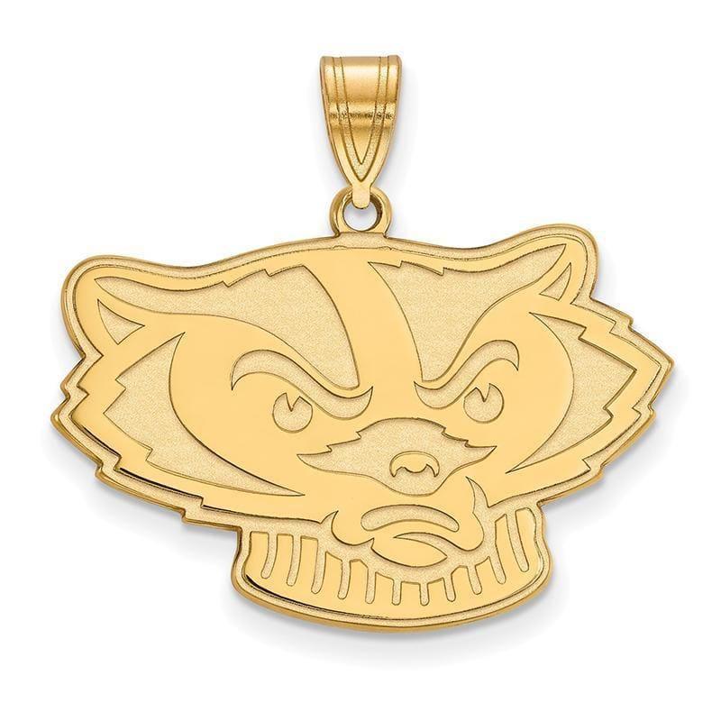 10ky LogoArt University of Wisconsin Large Pendant - Seattle Gold Grillz