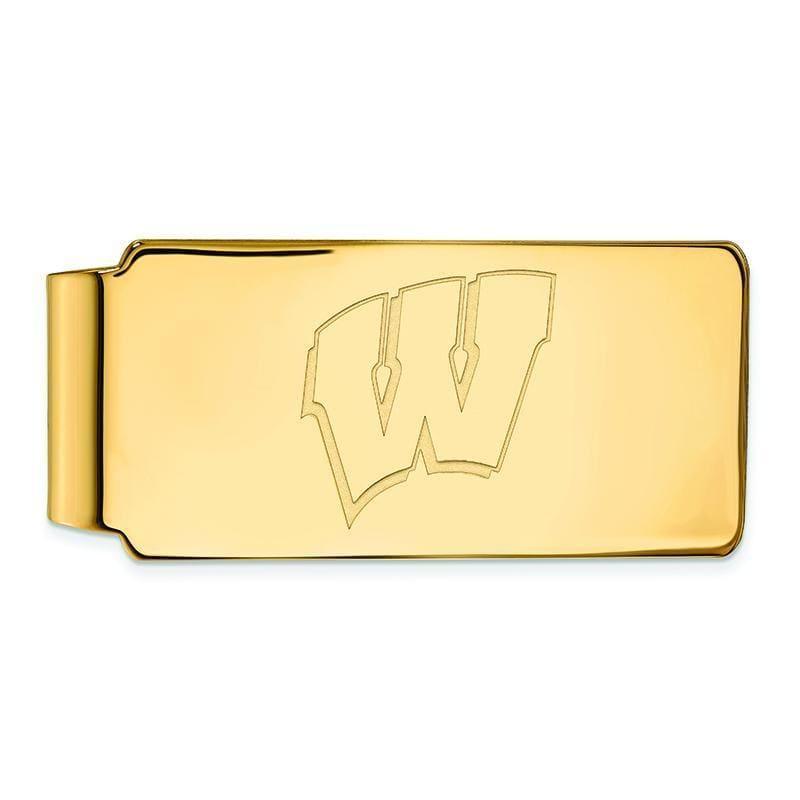 10ky LogoArt University of Wisconsin Money Clip - Seattle Gold Grillz