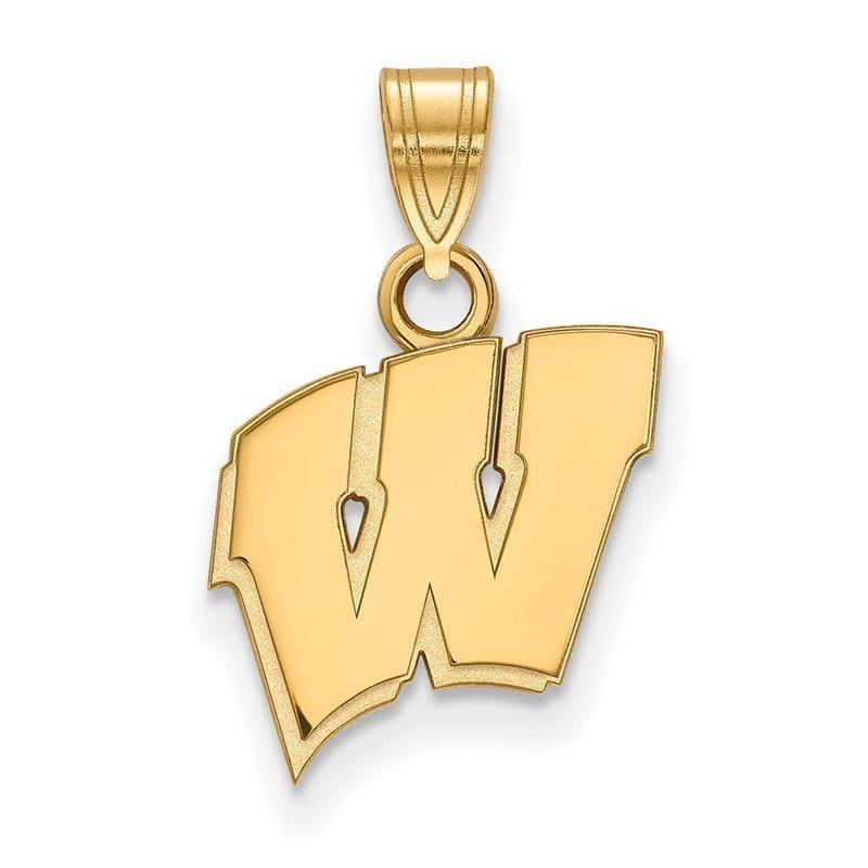 10ky LogoArt University of Wisconsin Small Pendant - Seattle Gold Grillz