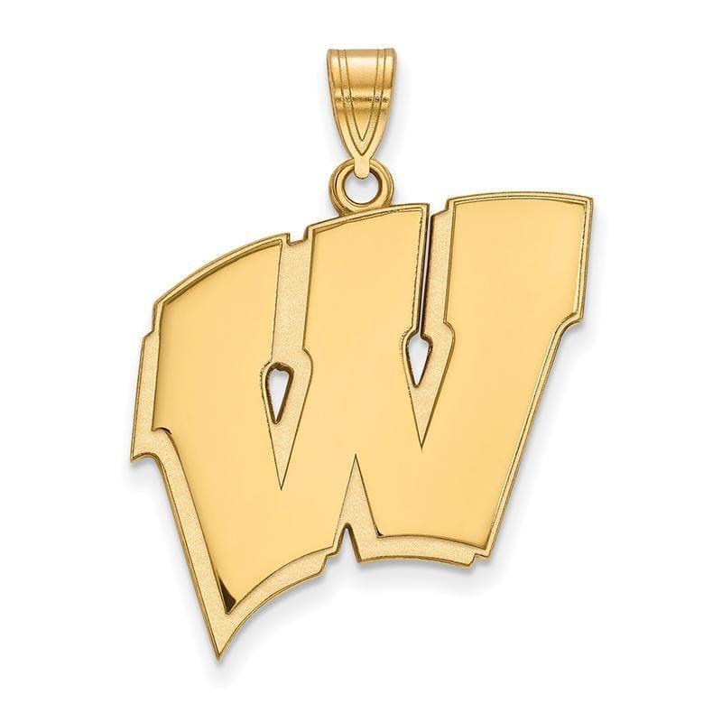 10ky LogoArt University of Wisconsin XL Pendant - Seattle Gold Grillz