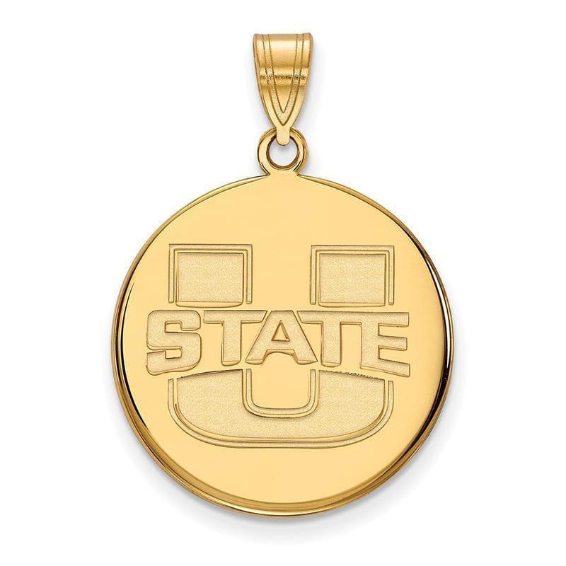 10ky LogoArt Utah State Large Disc Pendant - Seattle Gold Grillz